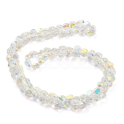 AB Color Plated Electroplate Transparent Glass Beads Strands EGLA-G037-04A-AB01-1