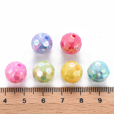 Opaque Acrylic Beads X-TACR-S154-10F-1