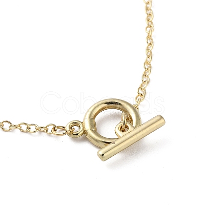 Rotated Hourglass Flat Round Alloy Pendant Necklaces for Women NJEW-G131-01C-1