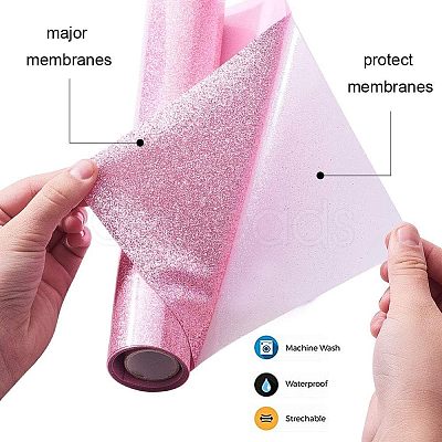 NBEADS Glitter Vinyl Transfer Film DIY-NB0001-10-1