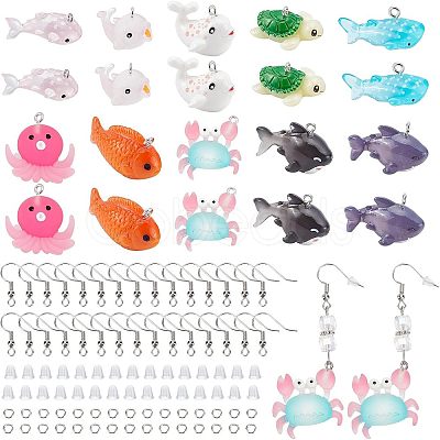 CHGCRAFT DIY Fish Dangle Earring Making Kits DIY-CA0004-10-1