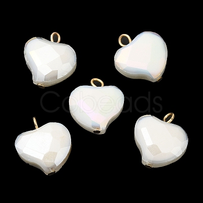 Imitation Jade Glass Pendants KK-Q777-01G-02-1