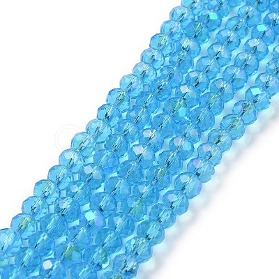 Electroplate Glass Beads Strands EGLA-A034-T2mm-L03-1