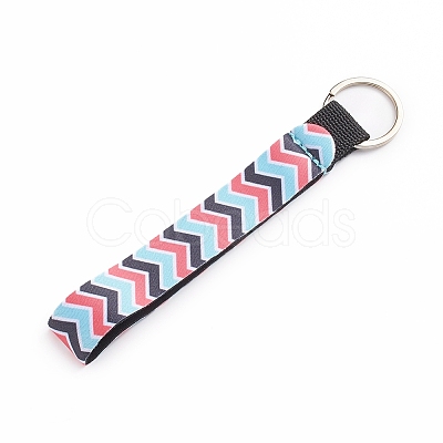 Printed Neoprene Wrist Keychain Lanyard KEYC-WH0016-17B-1