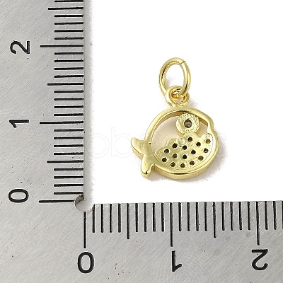 Real 18K Gold Plated Brass Pave Clear Cubic Zirconia Pendants KK-M283-07C-01-1