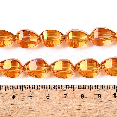 Electroplate Glass Beads Strands EGLA-T028-01G-1