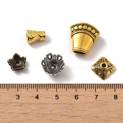 Tibetan Style Alloy Bead Caps TIBE-MSMC004-M-1