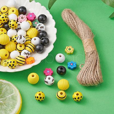 DIY Bee Pendant Decoration Making Kit DIY-YW0007-46-1