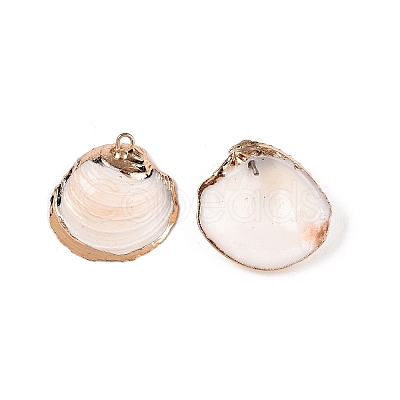 Natural Sea Shell Pendants SSHEL-N038-20-1