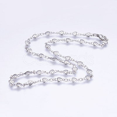 304 Stainless Steel Chain Necklaces STAS-P164-15P-1