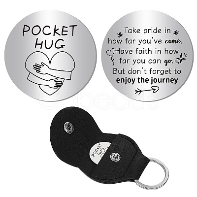 CREATCABIN Pocket Hug Token Long Distance Relationship Keepsake Keychain Making Kit DIY-CN0002-67E-1