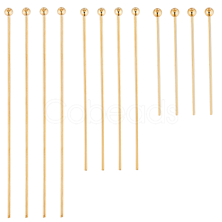 CREATCABIN 180Pcs 3 Styles Brass Ball Head Pins KK-CN0003-01-1