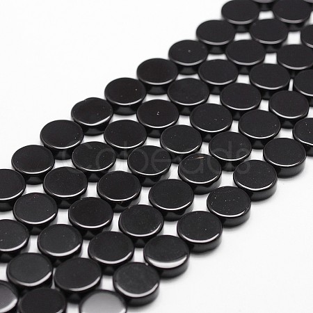 Natural Black Onyx Beads Strands G-P161-34-14x4mm-1