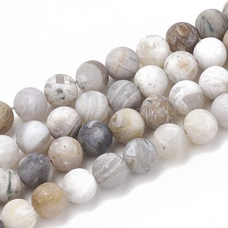 Natural Bamboo Leaf Agate Beads Strands X-G-T106-028-1