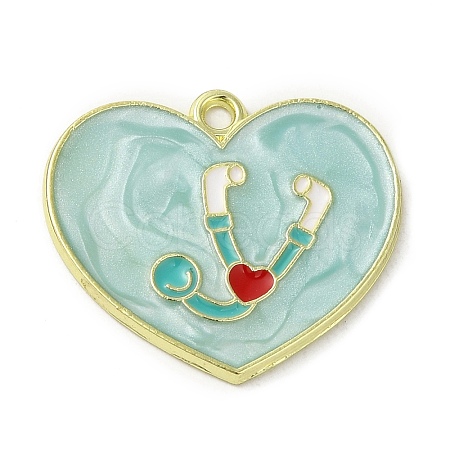 Medical Theme Alloy Enamel Pendants ENAM-U000-02B-02-1