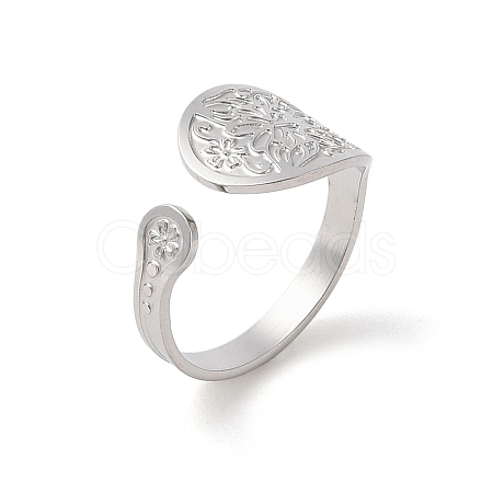 304 Stainless Steel Cuff Rings RJEW-Q812-01P-1