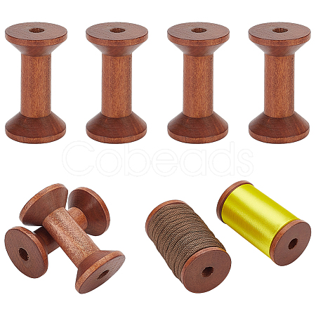 Wood Thread Bobbins TOOL-WH0159-36A-1