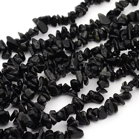 Natural Obsidian Beads Strands F005-1