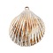 Plating Acrylic Pendants, with Imitation Shell, Shell Shapes, Sandy Brown, 52x44x18mm, Hole: 2.3mm