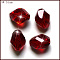 K9 Glass, Imitation Austrian Crystal Beads, Grade AAA, Faceted, Bicone, Dark Red, 8x10.5mm, Hole: 0.9~1mm