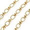 Rack Plating Brass Oval Link Chains, Unwelded, with Spool, Long-Lasting Plated, Cadmium Free & Lead Free, Real 18K Gold Plated, 10x7x1.5mm