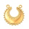 304 Stainless Steel Pendants, Moon Charm, Golden, 35x34x2mm, Hole: 2.8mm