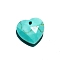 Synthetic Turquoise Charms, Faceted, Heart Charm, 13x13x6mm