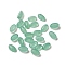 Natural White Jade Dyed Cabochons, Oval, Medium Aquamarine, 5x3x2mm