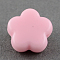 Opaque Acrylic Beads, Flower Beads, Pink, 9x9.5x4mm, Hole: 2mm, about 2270pcs/500g