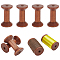 Wood Thread Bobbins, for Embroidery and Sewing Machines, Coconut Brown, 60x35mm