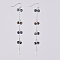 Faceted Rondelle Glass Beads Dangle Earrings, with Eco-Friendly Dyed Glass Pearl Round Beads, 304 Stainless Steel Cable Chains and Brass Earring Hooks, Indigo, 100mm, Pin: 0.6mm