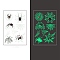 Hallowmas Luminous Glow in the Dark Removable Temporary Water Proof Tattoos Paper Stickers, Spider, 10x7.5cm