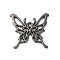 Plating Alloy Pendants, Cadmium Free & Lead Free, Butterfly, Black, 23.5x25x2mm, Hole: 1.6mm