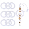 9Pcs Ring Food Grade Eco-Friendly Silicone Beads, Chewing Beads For Teethers, DIY Nursing Necklaces Making, White, 65x9.5mm, Hole: 3mm, Inner Diameter: 44mm