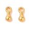 Alloy Charms, Chain Extender Drop, Teardrop, Golden, Size: about 7mm long, 2.5mm wide , hole: 1.2mm