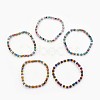 Electroplate Non-magnetic Synthetic Hematite Beads Stretch Bracelets BJEW-JB03894-1