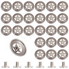 CHGCRAFT 24 Sets Alloy & Iron Craft Solid Screw Rivet FIND-CA0008-71-1