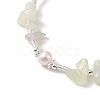 Natural Pearl & Natural Xiuyan Jade Chip Beaded Bracelets BJEW-C068-05S-3