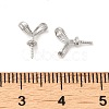 Rhodium Plated Rack Plating 925 Sterling Silver Rabbit Ear Peg Bails STER-NH0001-30P-3