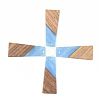 Resin & Walnut Wood Pendants X-RESI-S389-040A-2