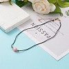 Faceted Natural Dyed Rhodochrosite Pendant Necklaces NJEW-JN03230-02-4