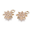 Brass Micro Pave Clear Cubic Zirconia Charms X-KK-S359-119-RS-3