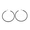 Tarnish Resistant Baking Paint 201 Stainless Steel Half Hoop Earrings EJEW-P185-A01-03-1