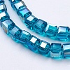 Electroplate Glass Beads Strands EGLA-R030-6x6mm-14-3