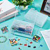 Rectangle PP Plastic Bead Organizer Storage Box with 12Pcs Small Plastic Hinged Lid Beads Containers CON-WH0088-32-4