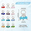 48Pcs 12 Color Glass Imitate Austrian Crystal Bicone Beaded Charms PALLOY-PH01621-2