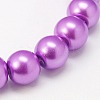 Glass Pearl Beads Strands X-HY-10D-B15-1