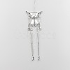 Tibetan Style Alloy Human Body Skeleton For DIY Toy Doll Making TIBE-39029-AS-NR-1