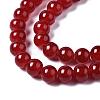 Baking Painted Imitation Jade Glass Round Bead Strands DGLA-Q021-8mm-29-3