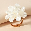 Acrylic Flower Finger Rings PW-WG79C3E-01-2